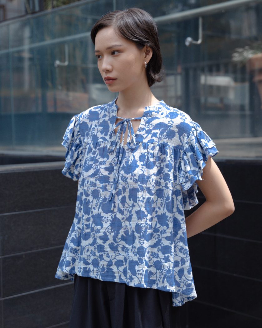 Angelica Ruffe Sleeve Blouse