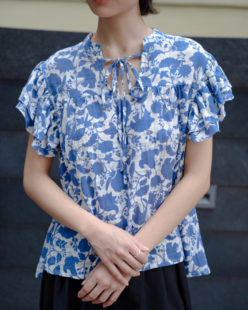 Angelica Ruffe Sleeve Blouse - Image 2