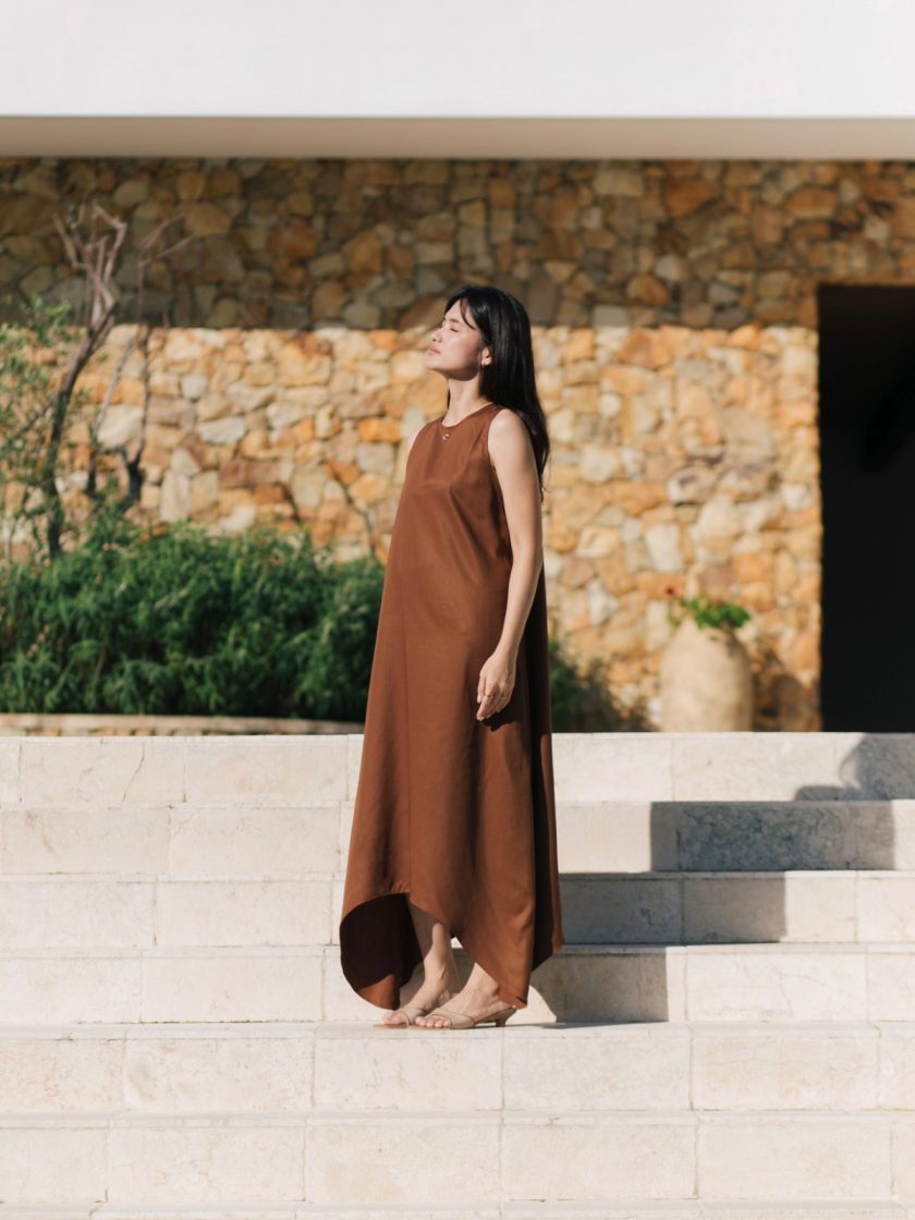 Coco Brown Long Dress - Image 4