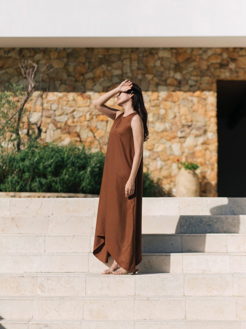 Coco Brown Long Dress - Image 2