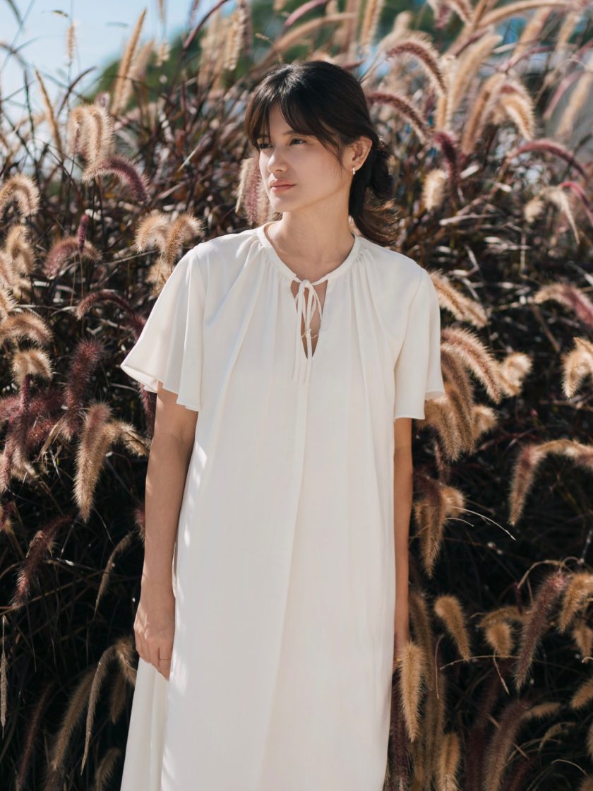 Posse Cream Long Dress - Image 3