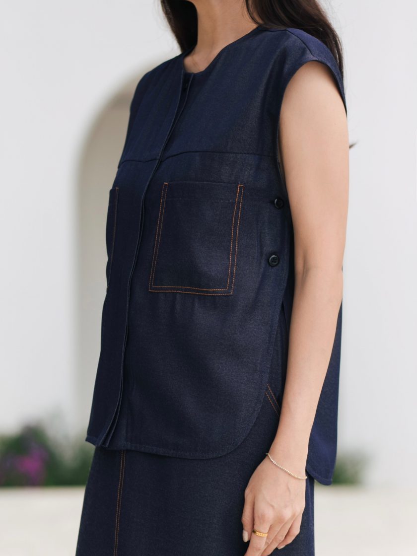 Cecilia Denim Top - Image 2